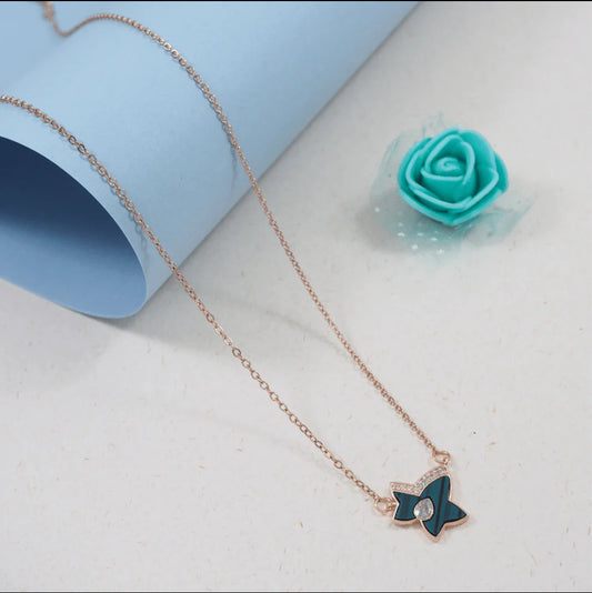 Rose Gold Star Pendant Charm Necklace
