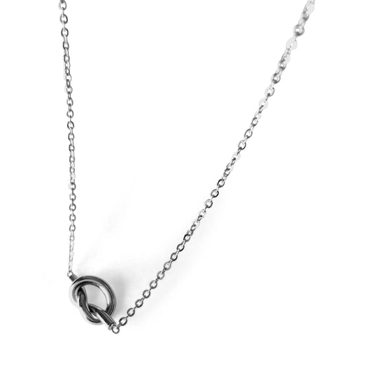 Silver Plated Knot Necklace