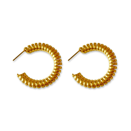 Gold Plated Wire Hoop Earring