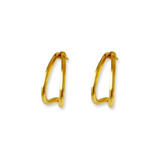 Gold Plated Double Hoop Earring