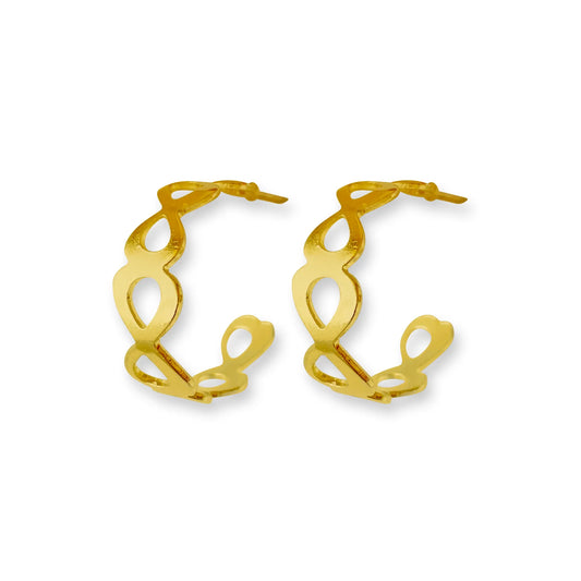 Gold Plated Circles Hoop Earring